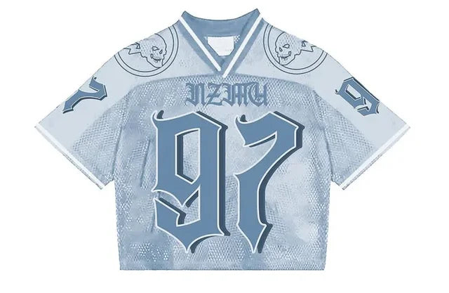 Y2K T Shirt American Fashionable breathable splicing loose football jersey Streetwear eprolo