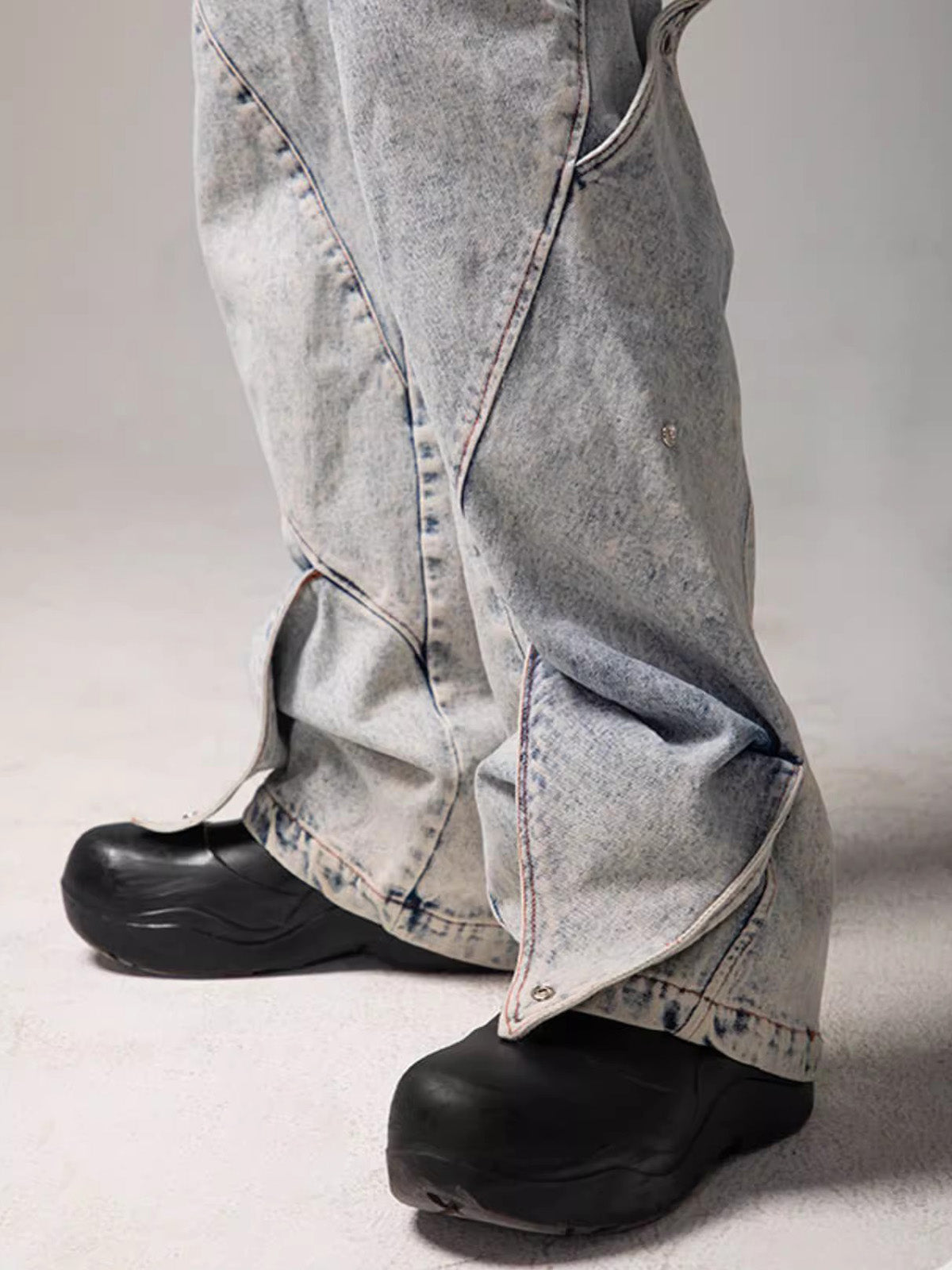 Sneakerhill High Street Deconstructed Washed Jeans - sneakerhillcom