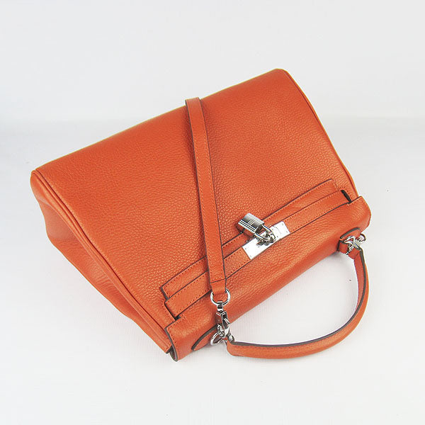 HMS Kelly 32cm Togo Leather 6108 Orange Silver Kilta bags