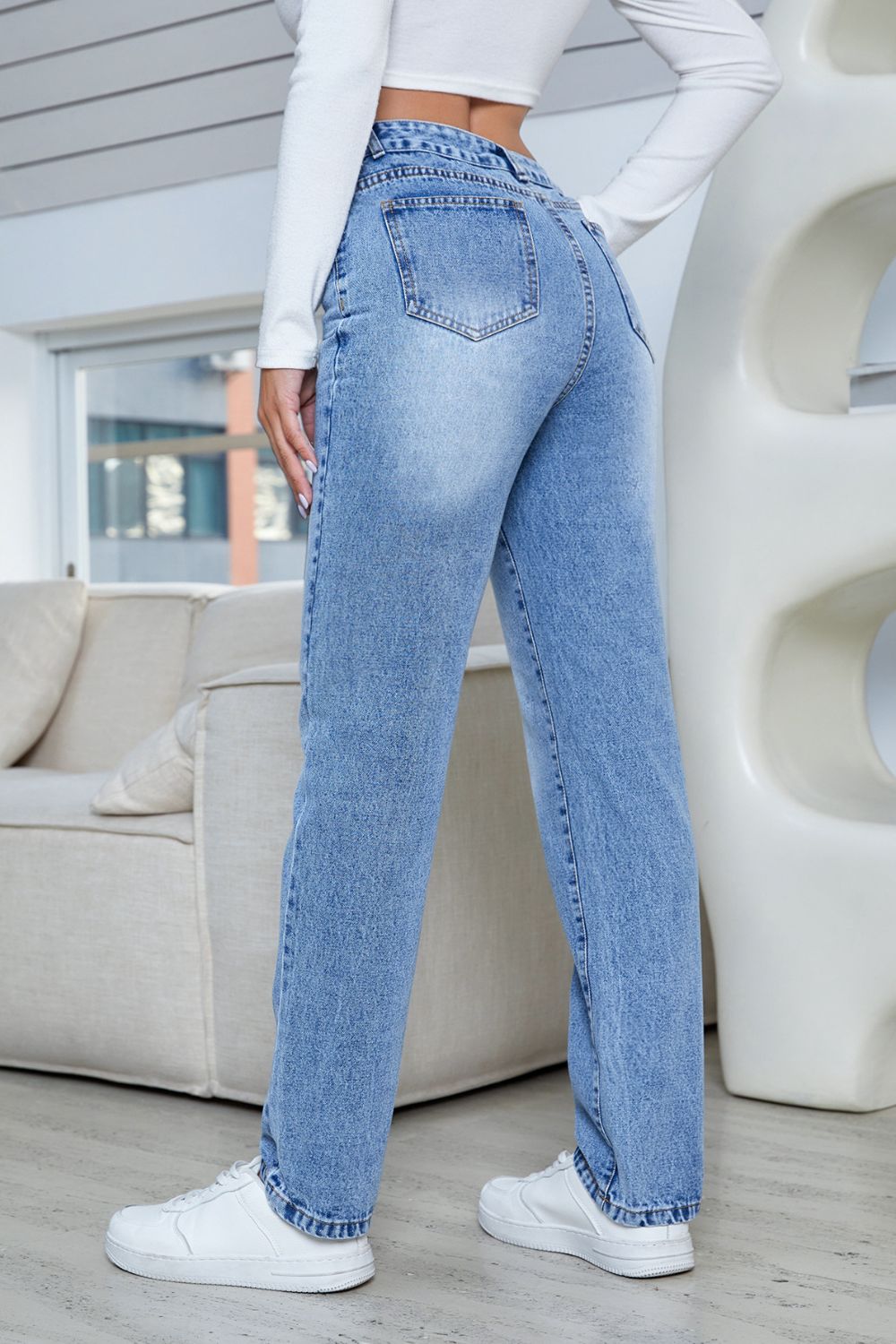 Straight Jeans with Pockets Trendsi