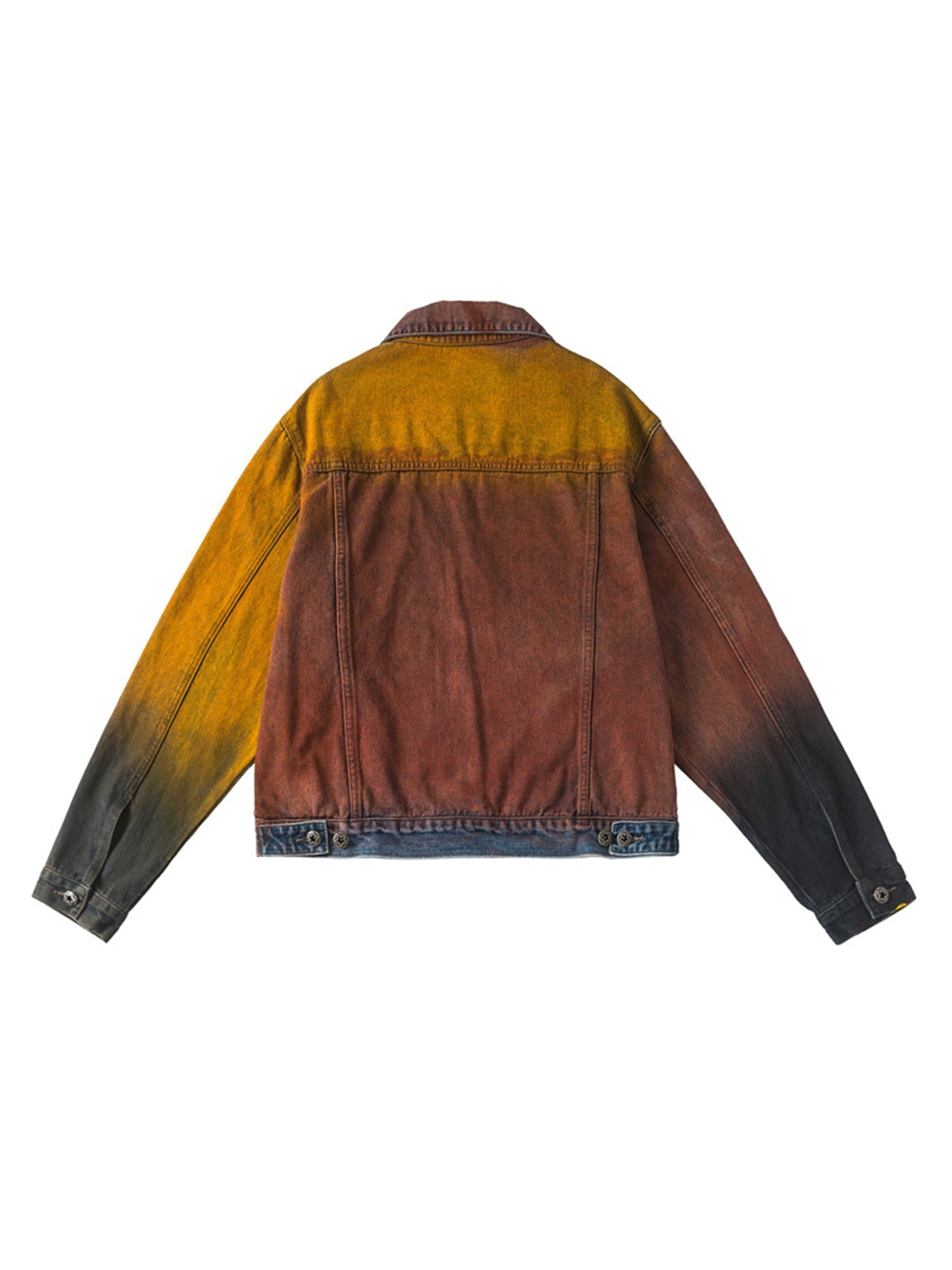 Sneakerhill High Street Distressed Spray-painted Denim Jacket - sneakerhillcom