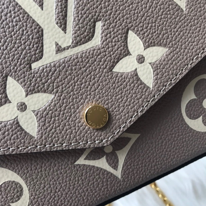 Sneakerhill - Pochette Felicie Monogram Empreinte Beige Cream - sneakerhillcom