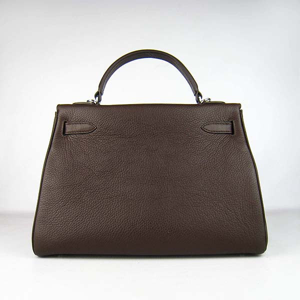 HMS Kelly 32cm Togo Leather 6108 Dark Coffee Silver Kilta bags