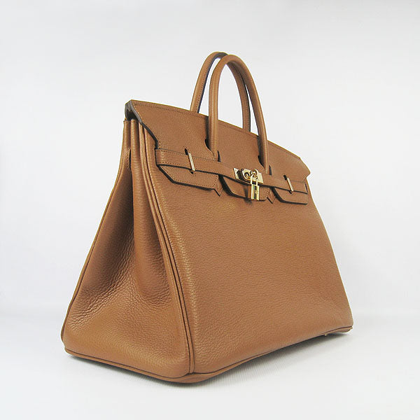 Birkin 35cm Togo Leather Handbags 6099 Light Coffee Golde Kilta bags