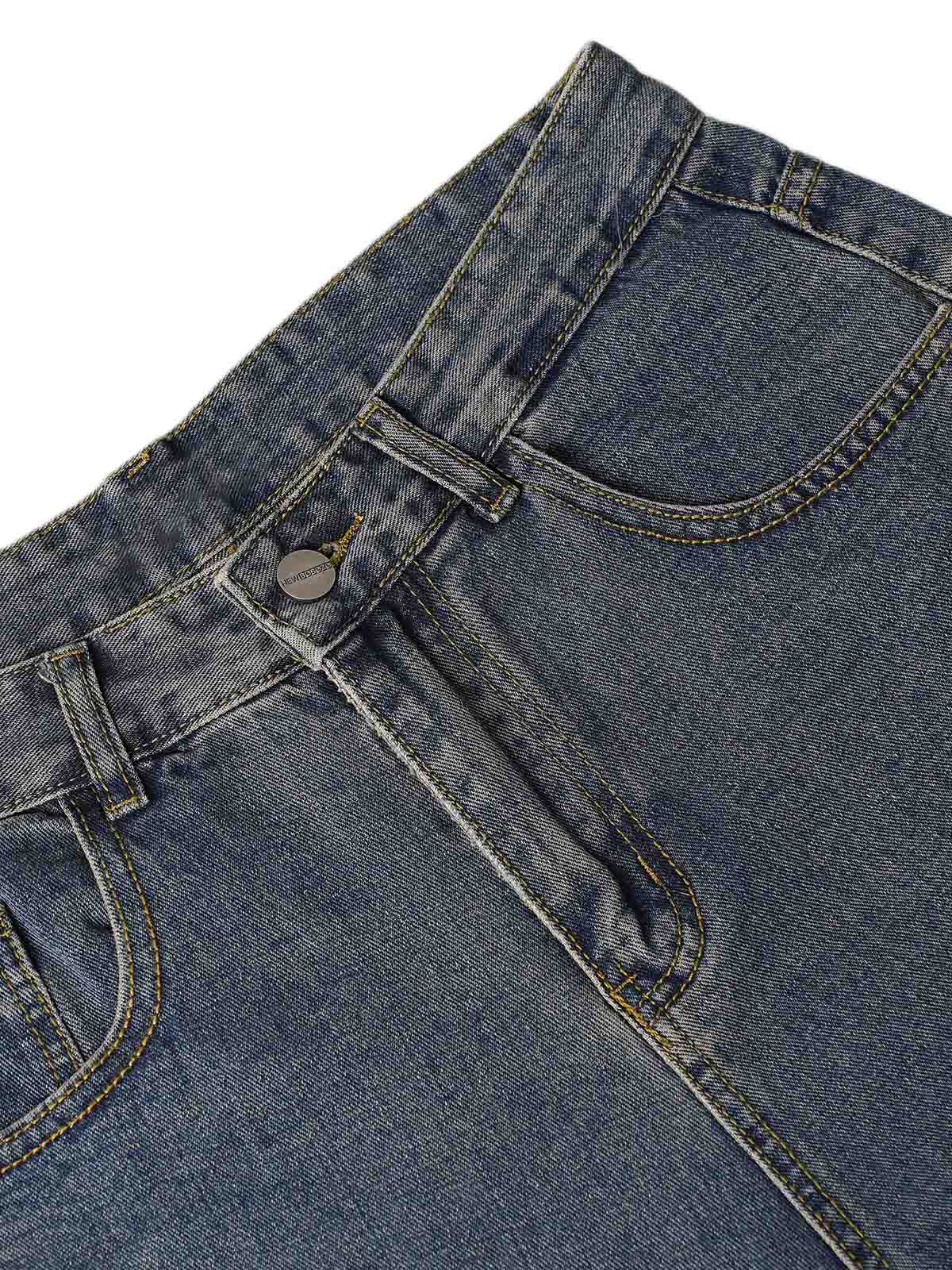 Sneakerhill Washed Distressed Baggy Jeans - sneakerhillcom