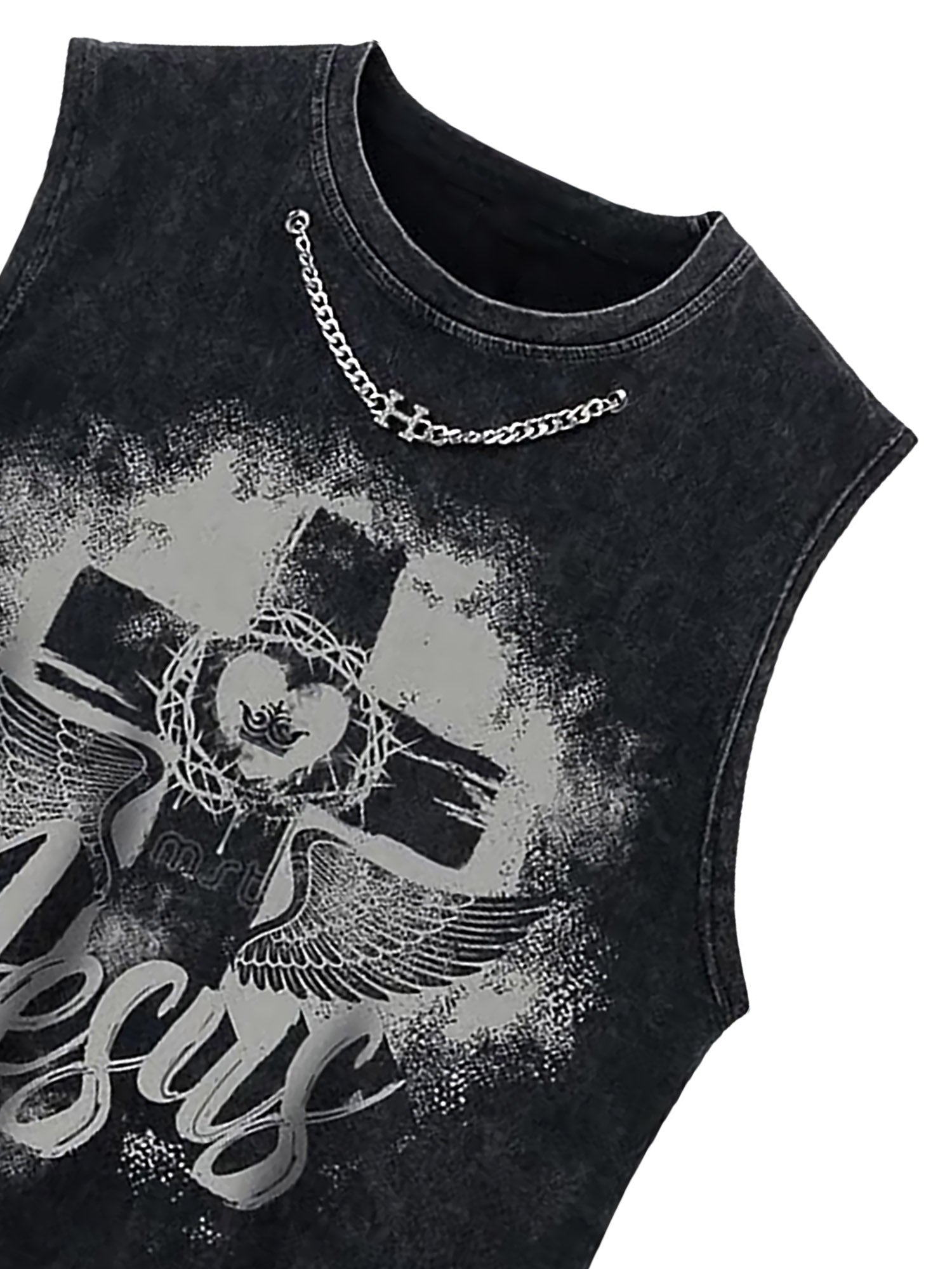 Sneakerhill Love Cross Street Rap Sleeveless Vest SP240704SS1O