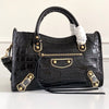 Sneakerhill - Mini City Crocodile Handbag Black - sneakerhillcom