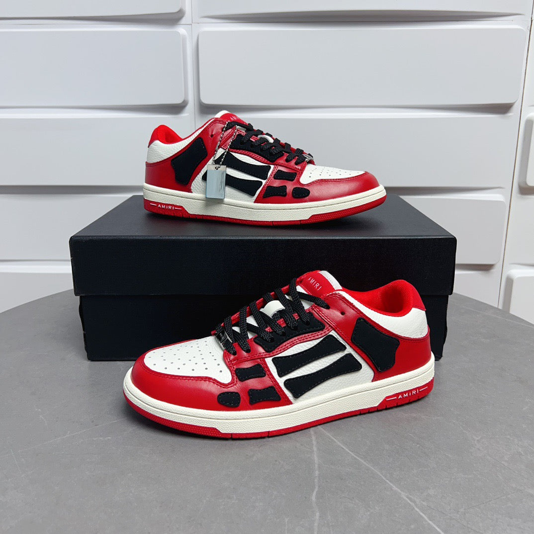 AMR Skel Top Low Red and Black Sneakers-132 - sneakerhillcom