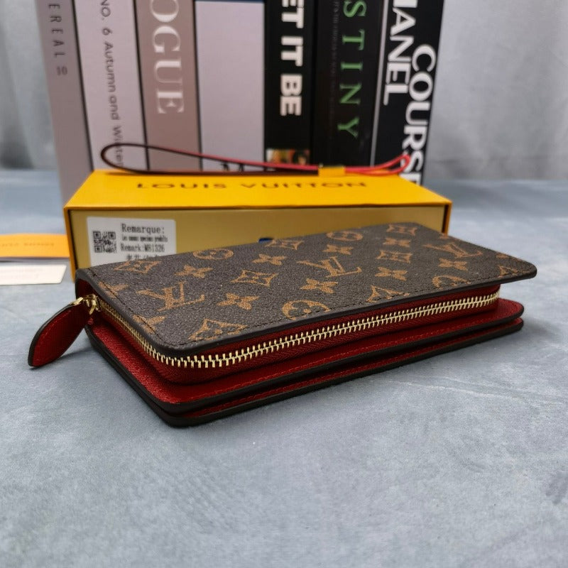 Sneakerhill - Monogram Canvas Coquelicot Adele Wallet - sneakerhillcom