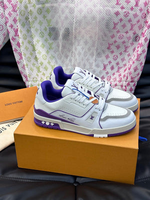 LUV Women's Purple and White Trainer  Sneakers-096 - sneakerhillcom