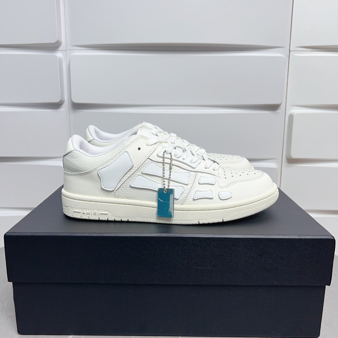 AMR Skel Top Low White Sneakers-150 - sneakerhillcom