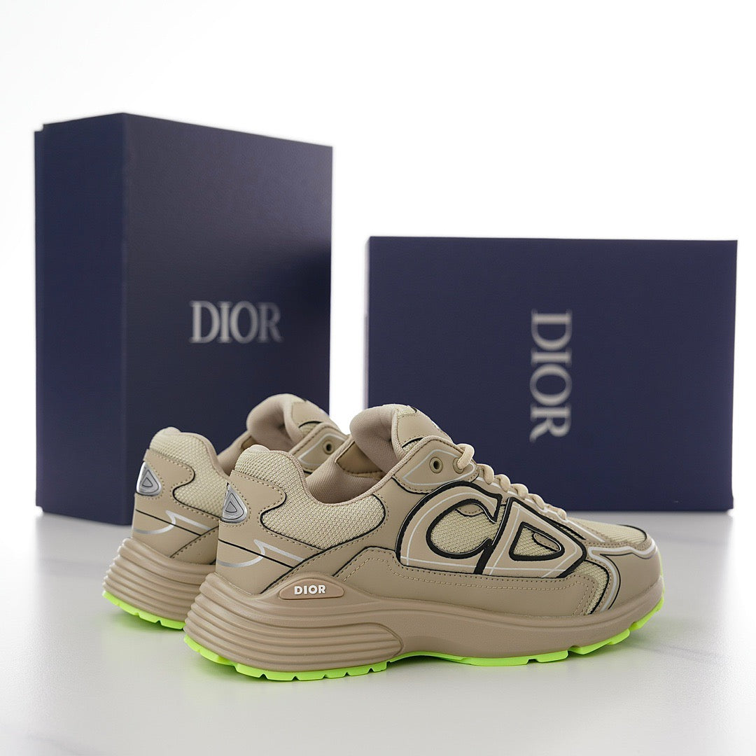 DOR B30 Beige Mesh and Technical Fabric Sneakers -116 - sneakerhillcom