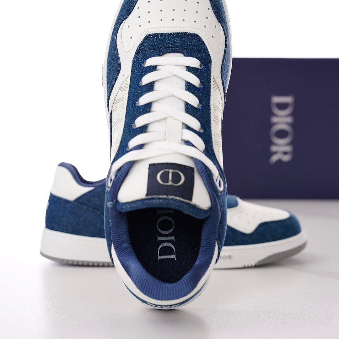 DOR B27 Low-Top Blue and White Sneakers-119 - sneakerhillcom