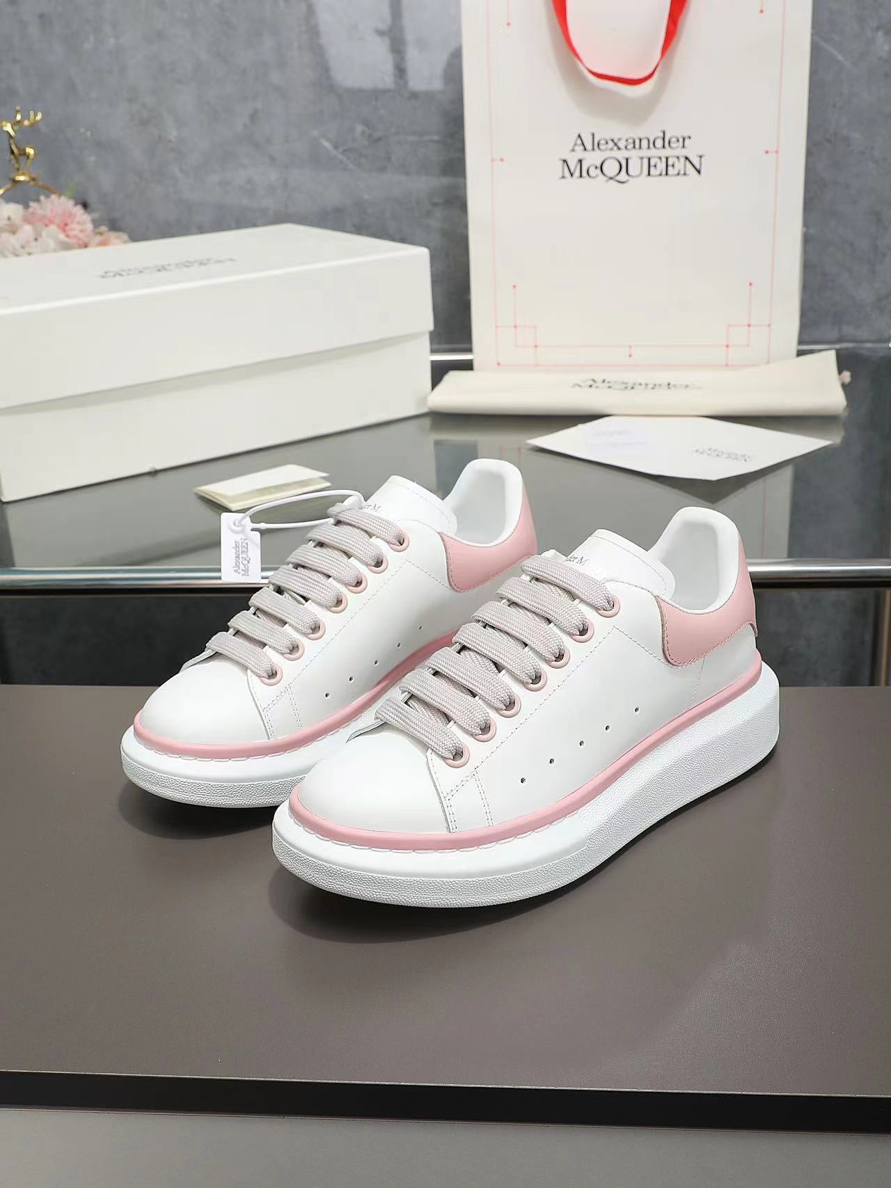 ALMC Pink and White Oversized  Sneakers-035 - sneakerhillcom