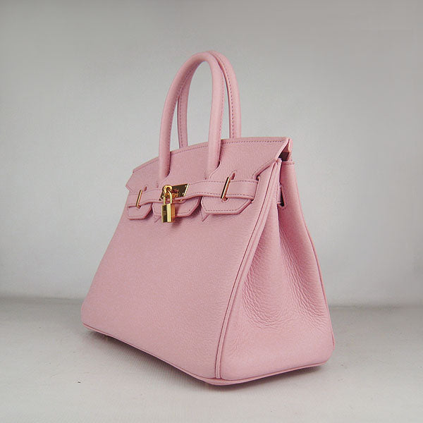 Birkin 30cm Togo Leather Handbags Pink Golden Kilta bags