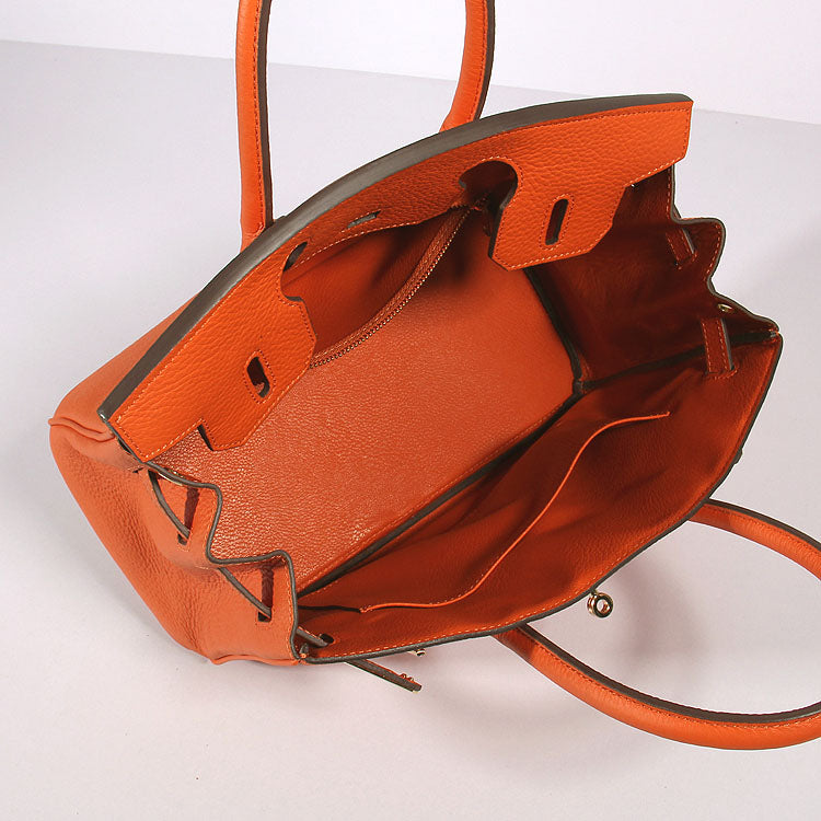 Birkin Bag Togo Leather with Strap Orange Gold - sneakerlandnet