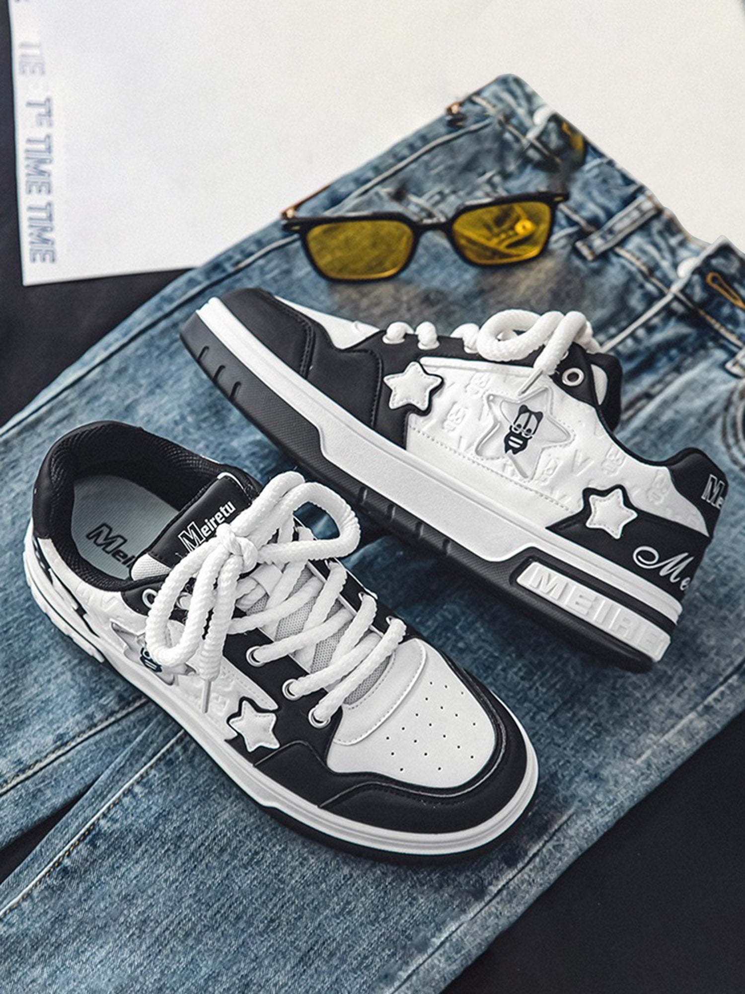 Star Chunky Retro Hip-Hop Sneakers - sneakerhillcom