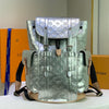 Sneakerhill - Silver Mirror Monogram Backpack - sneakerhillcom