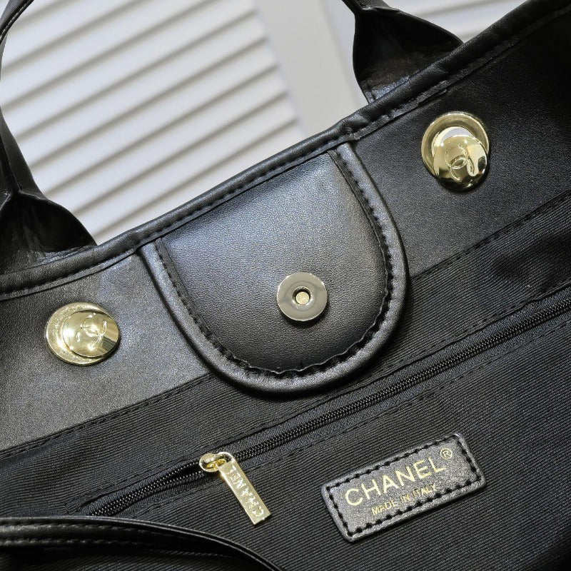 Sneakerhill - Black Leather Globetrotter Bag - sneakerhillcom