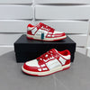 AMR Skel Top Low White and Red Sneakers-143 - sneakerhillcom