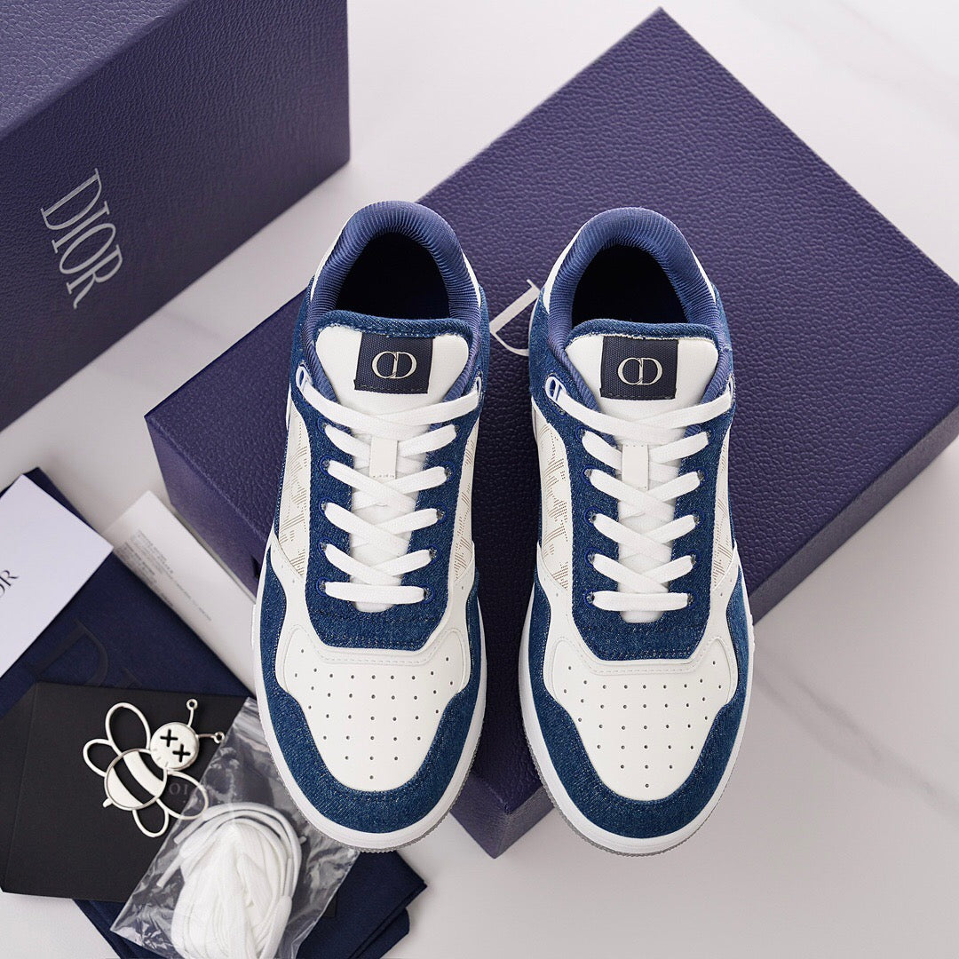 DOR B27 Low-Top Blue and White Sneakers-119 - sneakerhillcom