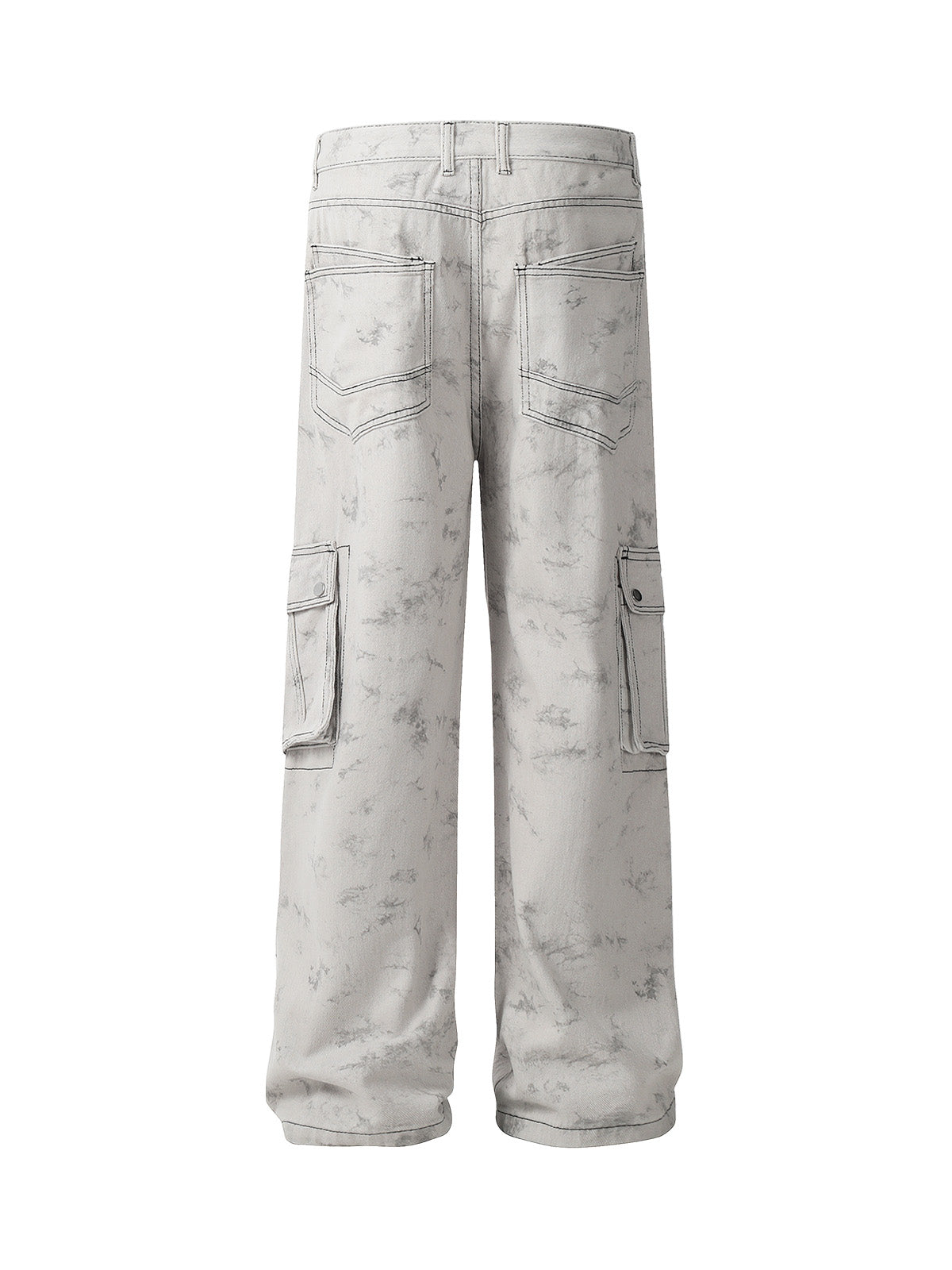 Sneakerhill Workwear Multi-Pocket Tie-Dye Pants