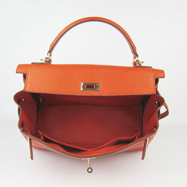 HMS Kelly 32cm Togo Leather 6108 Orange Golden Kilta bags