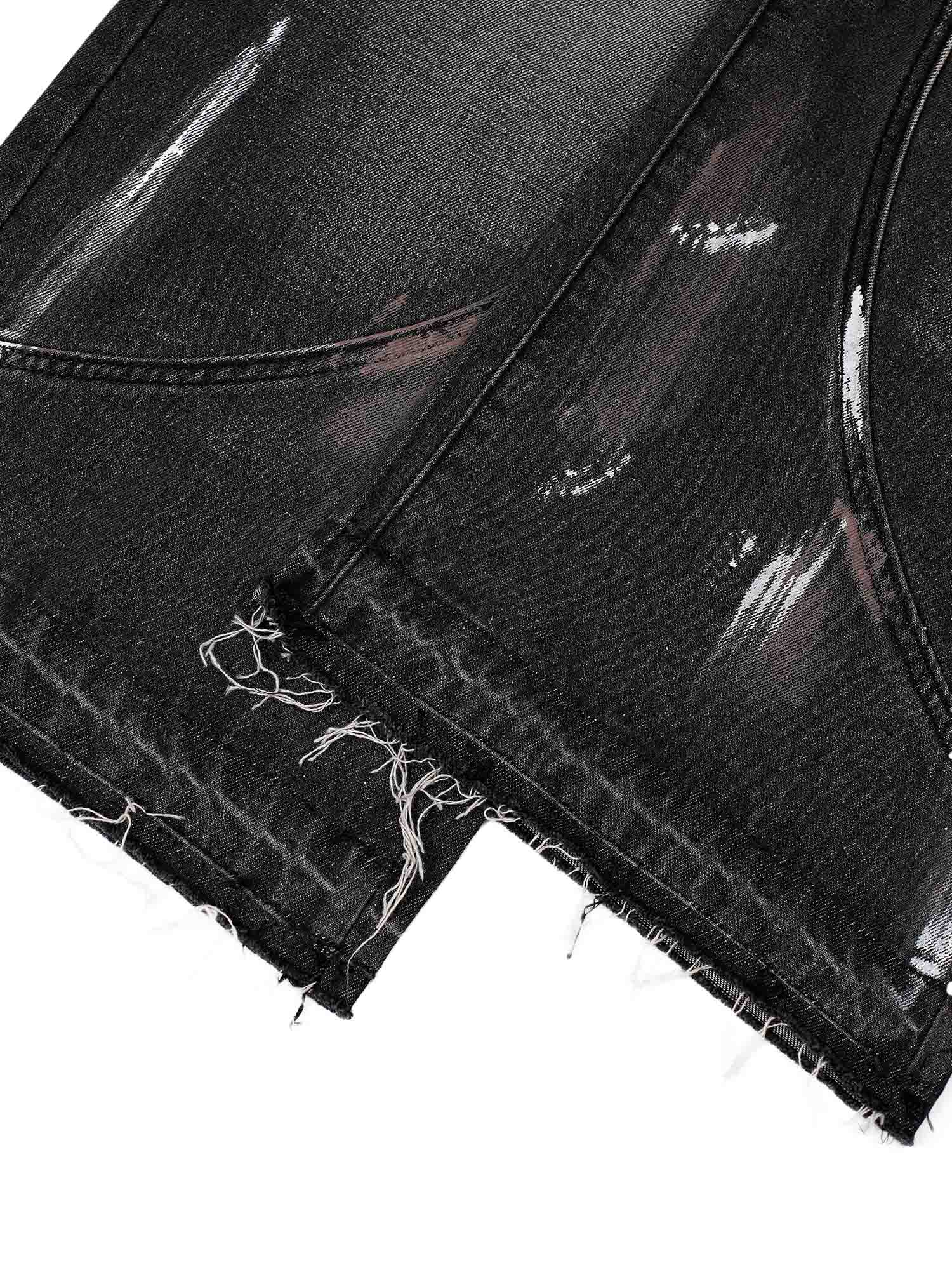 Sneakerhill High Street Hip Hop Distressed Washed Jeans - sneakerhillcom