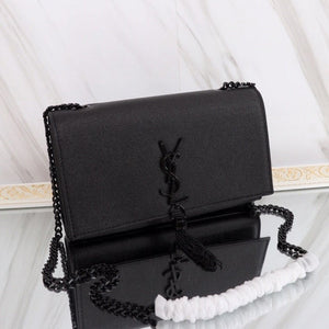 Sneakerhill - Medium Kate Tassel Bag With Chain Black - sneakerhillcom