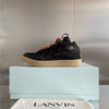 Premium Men Leather Curb Sneaker full black - sneakerhillcom