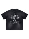 Sneakerhill Retro Washed Distressed Print Street Rap T-Shirt - 2156 SP2407042SHL