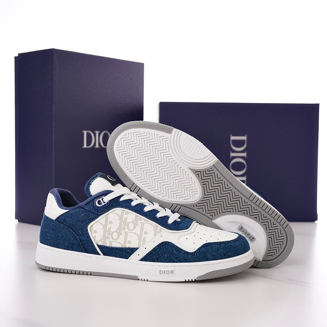 DOR B27 Low-Top Blue and White Sneakers-119 - sneakerhillcom