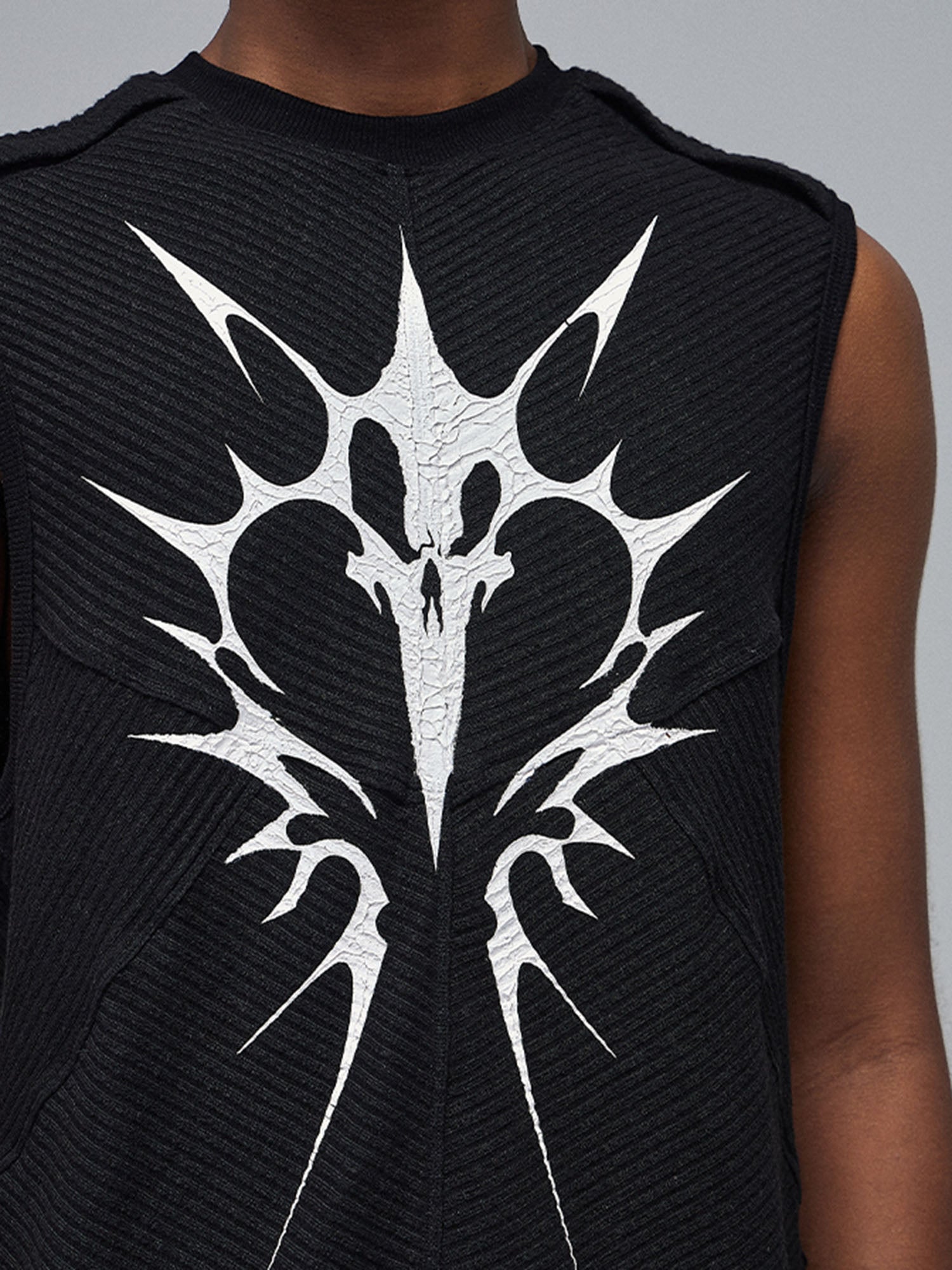 Street Hip-hop Tight-fitting Stretch Printed Vest - 2015