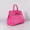 Birkin 35cm Ostrich Leather Bag Rose Gold Kilta bags