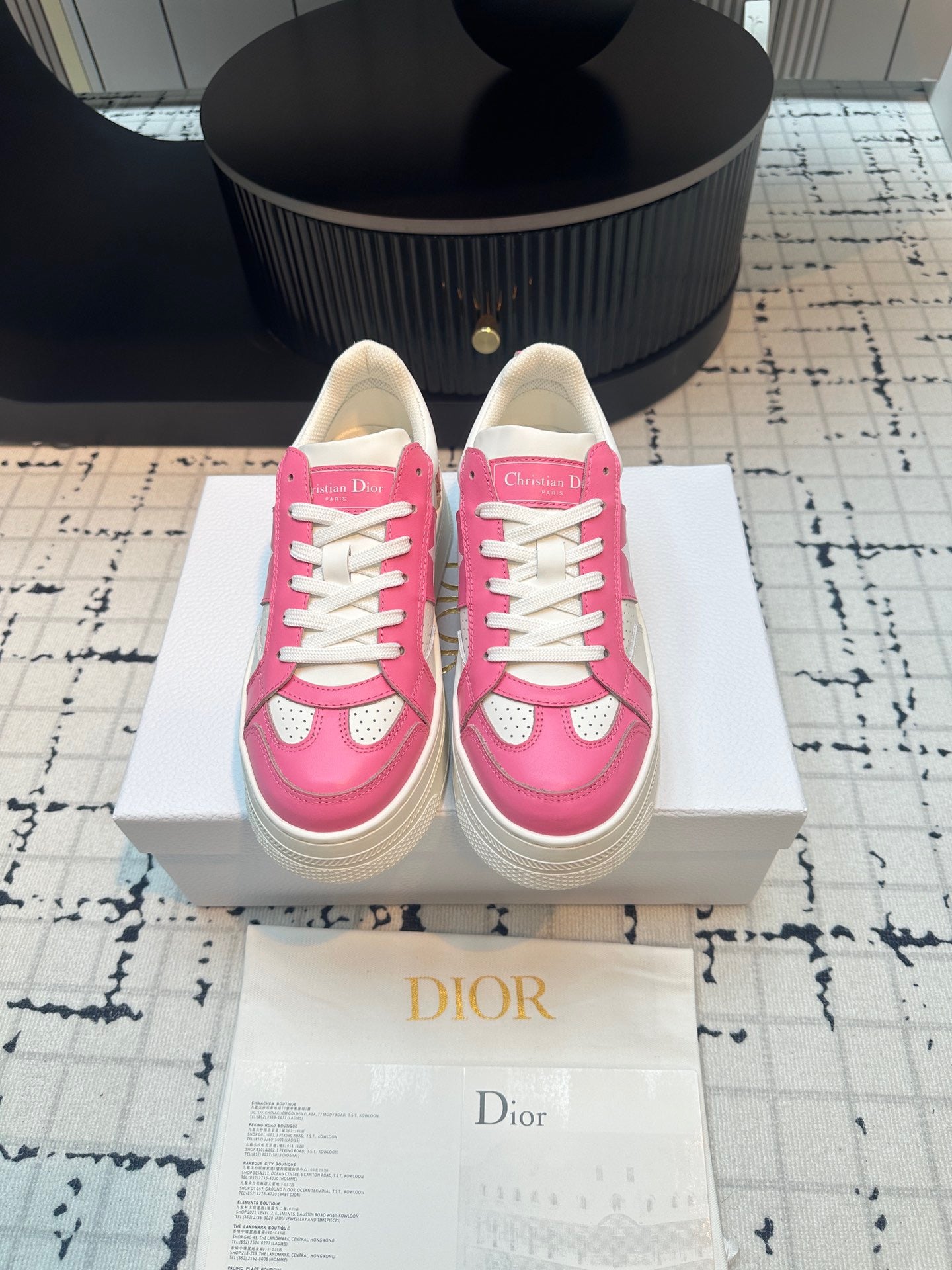 DOR Star Platform Sneaker Pink Calfskin and Suede-162 - sneakerhillcom