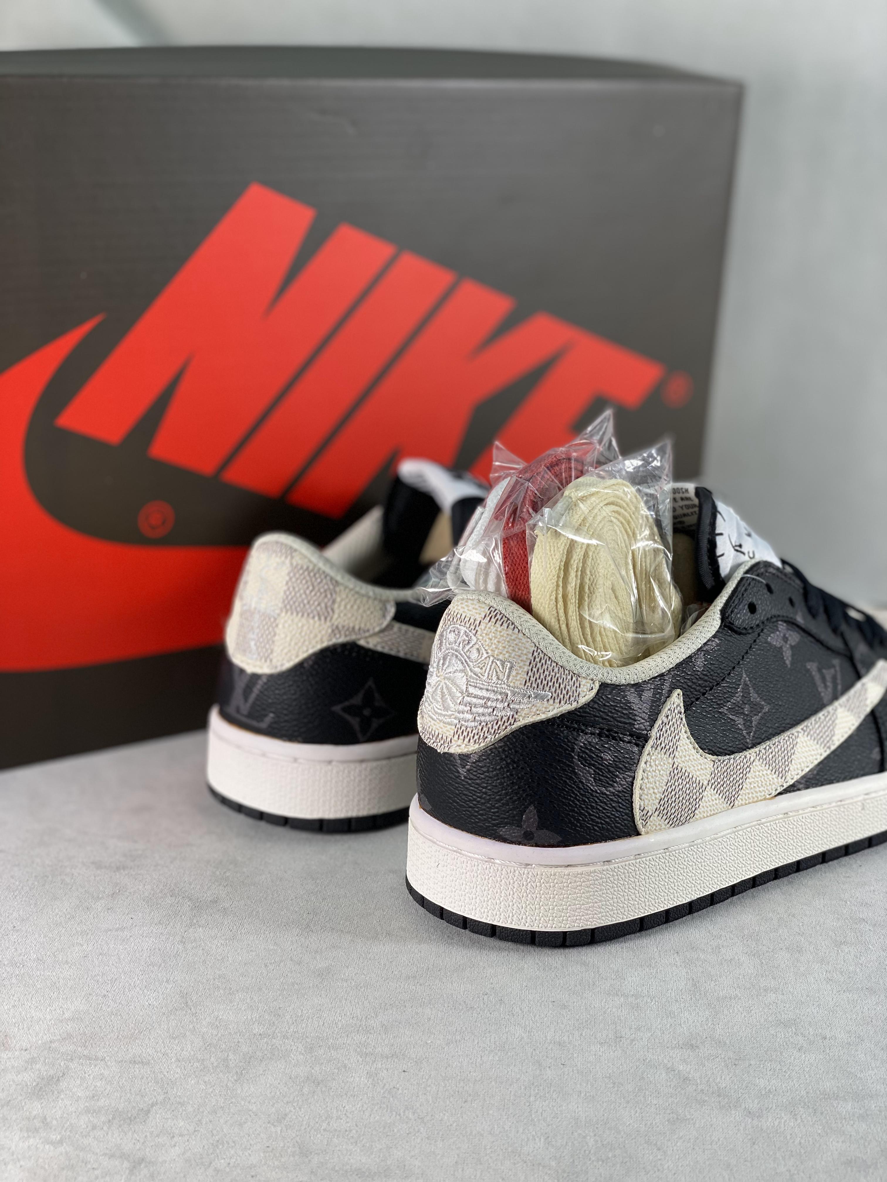 Custom Travis Scott x Fragment x Air Jordan 1 Low TS x LV DM7866-512 sneakerhypes