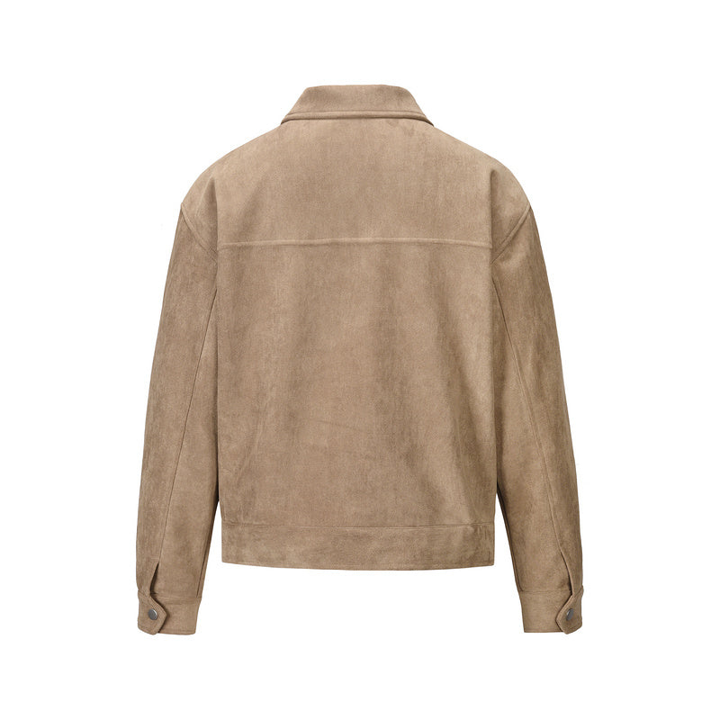 Suede Work Jacket - Tan - sneakerhillcom