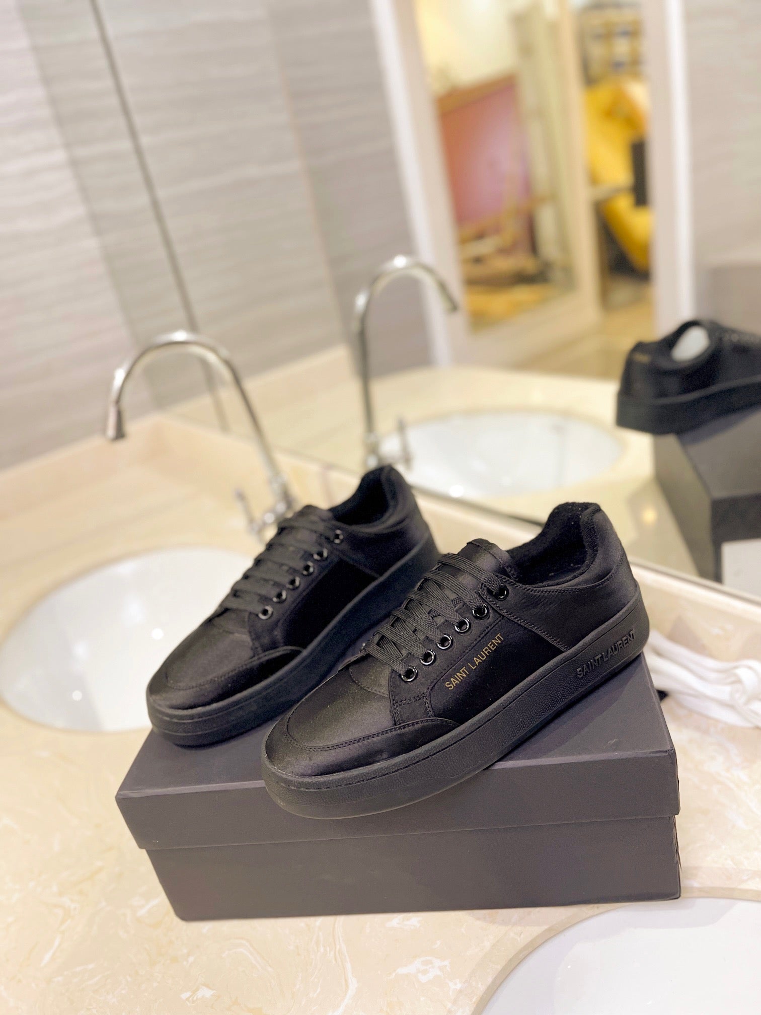 VSL Full Black Leather Sneakers-172 - sneakerhillcom