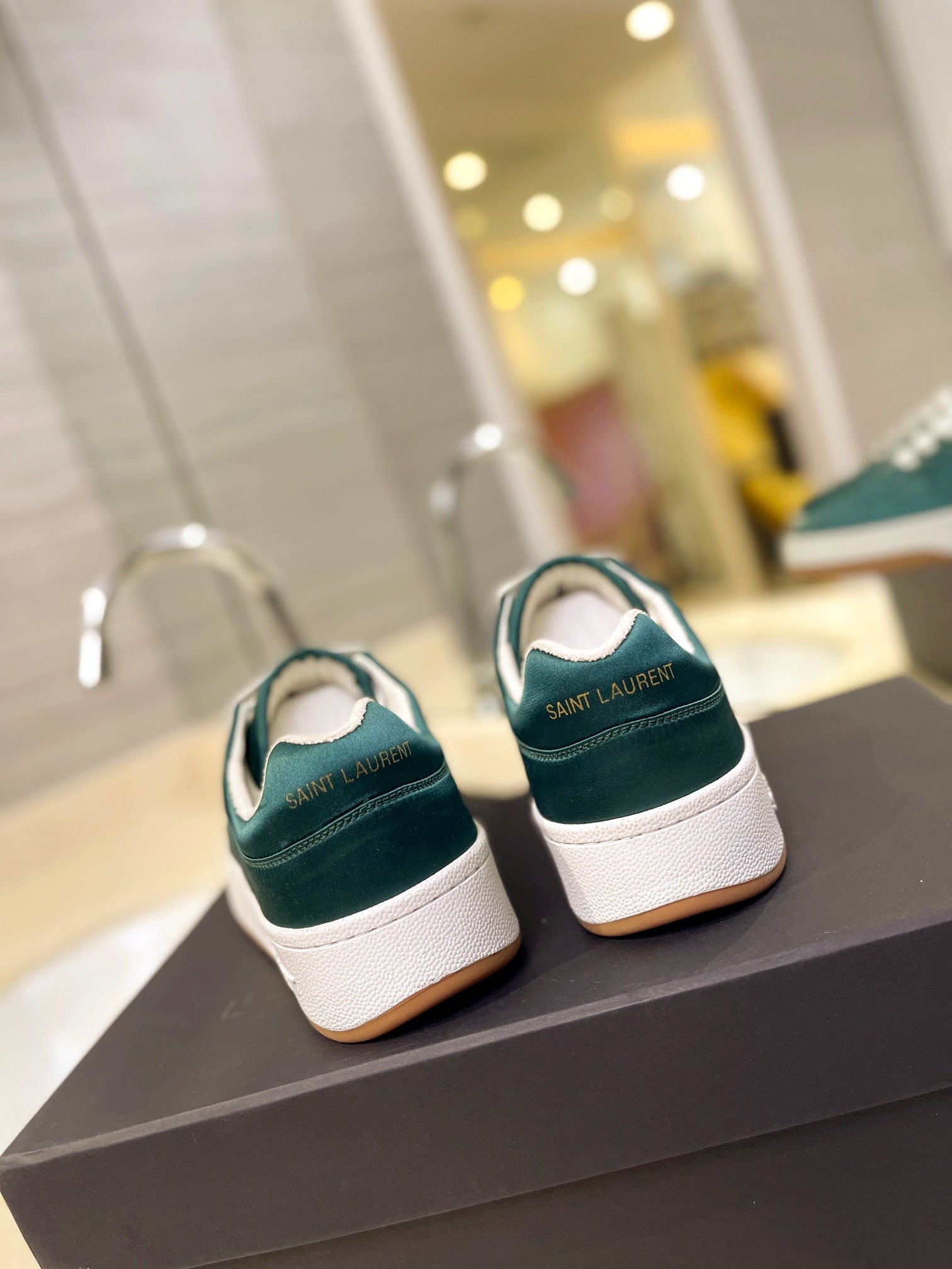 VSL Green Leather Sneakers-173 - sneakerhillcom