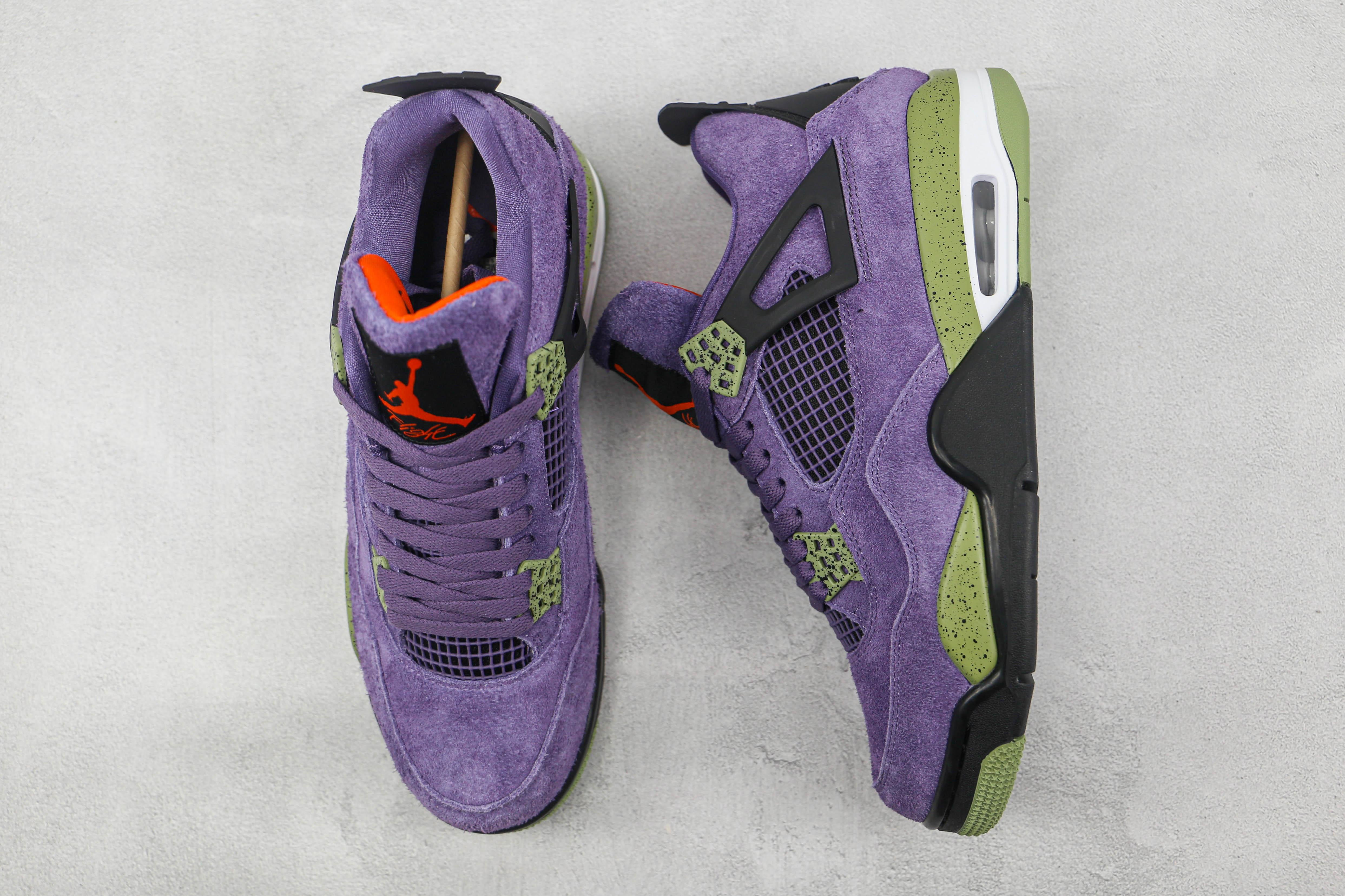 Custom Air Jordan 4 Retro Canyon Purple AJ4 Outblack