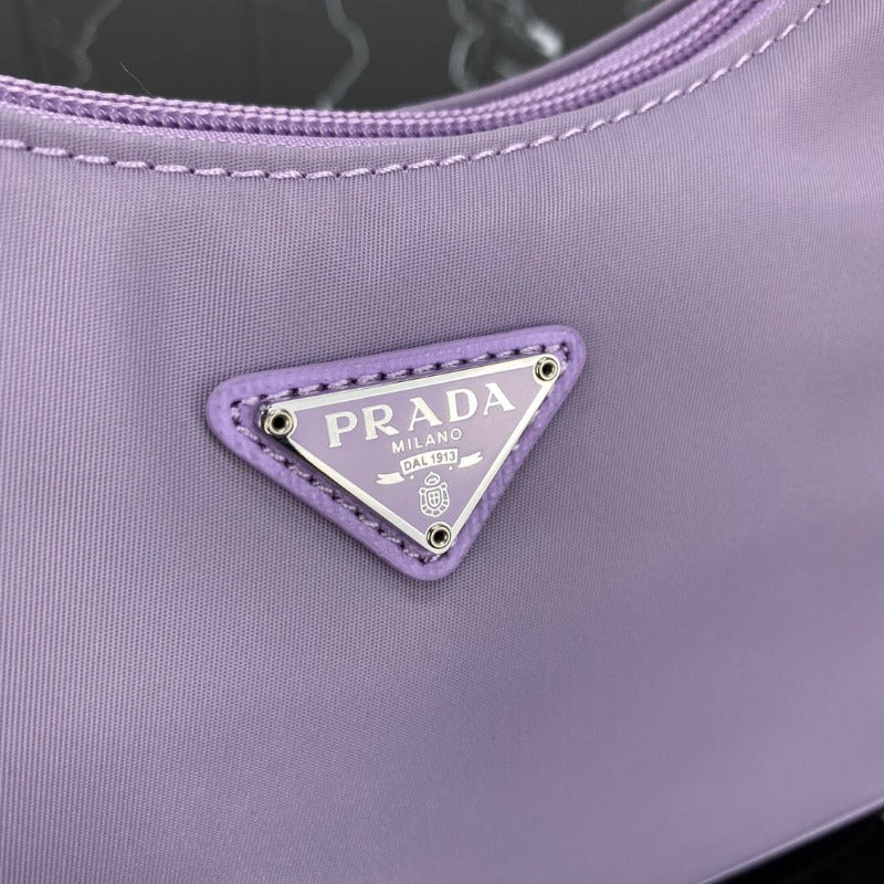 Sneakerhill - Vintage Nylon Hobo Bag Lilac - sneakerhillcom