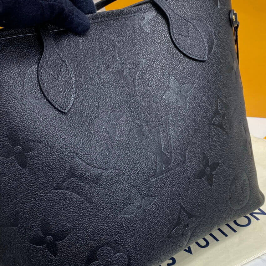 Sneakerhill Black Leather Neverfull Bag - LUV 589