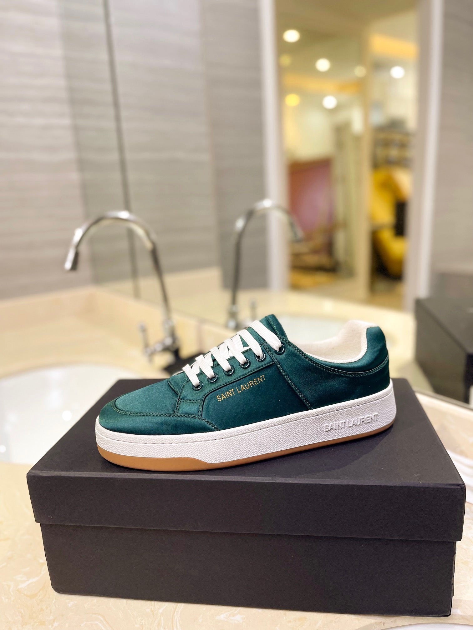 VSL Green Leather Sneakers-173 - sneakerhillcom