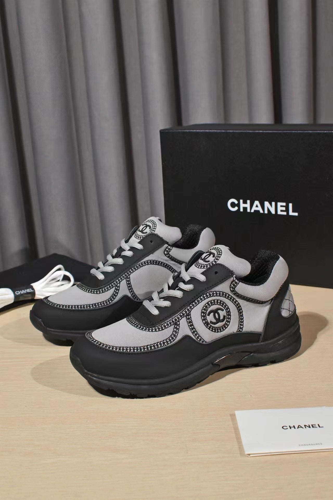 CHL Black and Grey Sneakers-030 - sneakerhillcom