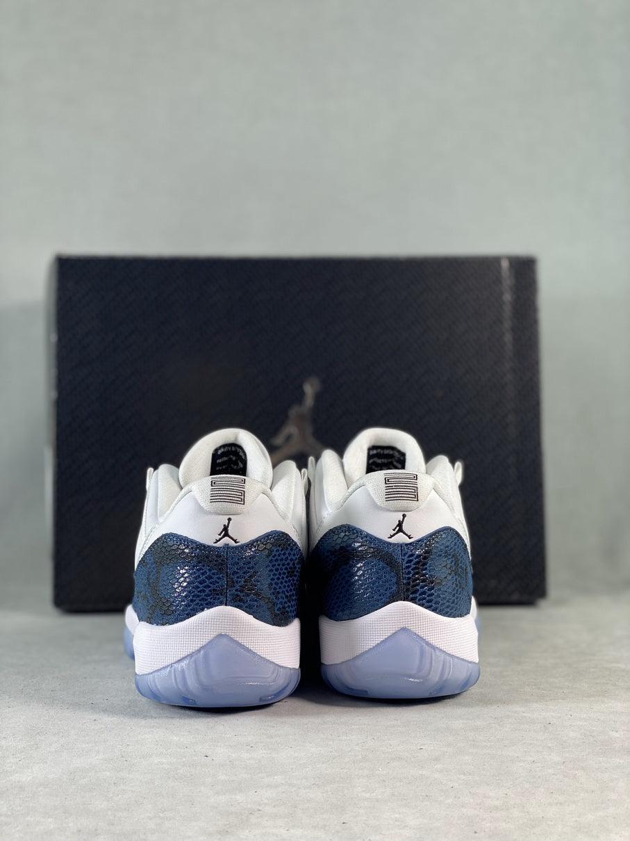 Custom Air Jordan 11 Low 'Navy Snakeskin' CD6847-102 Outblack