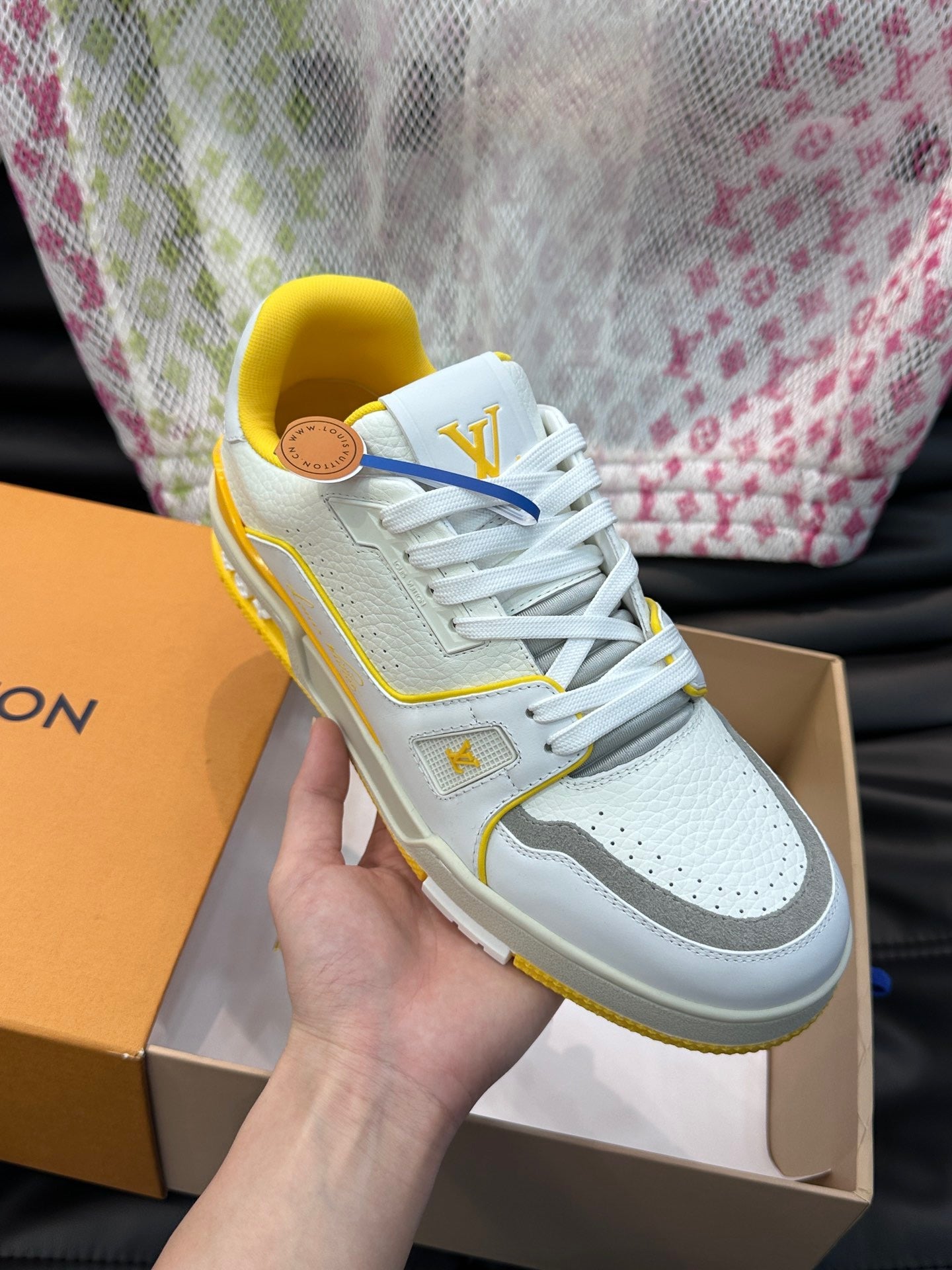 LUV Women's Yellow and White Trainer  Sneakers-097 - sneakerhillcom