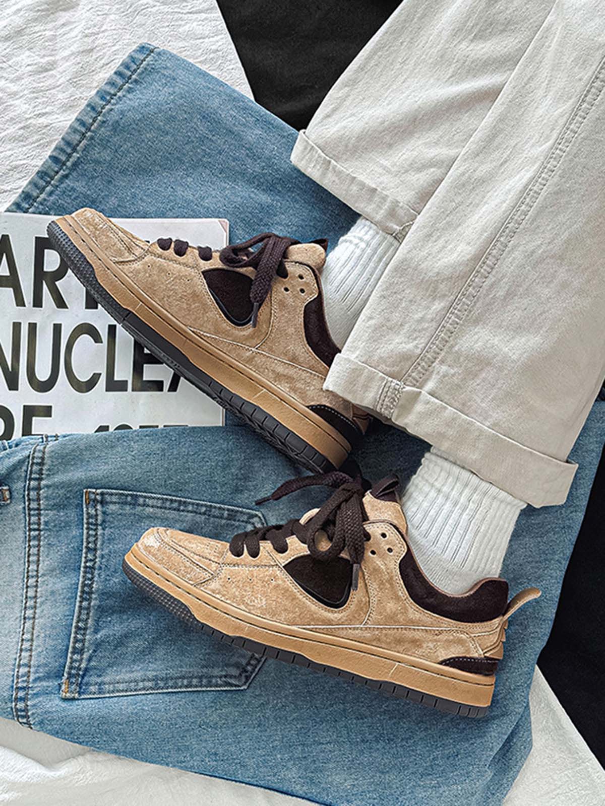 Sneakerhill Vintage Skateboard Suede Sneakers - sneakerhillcom