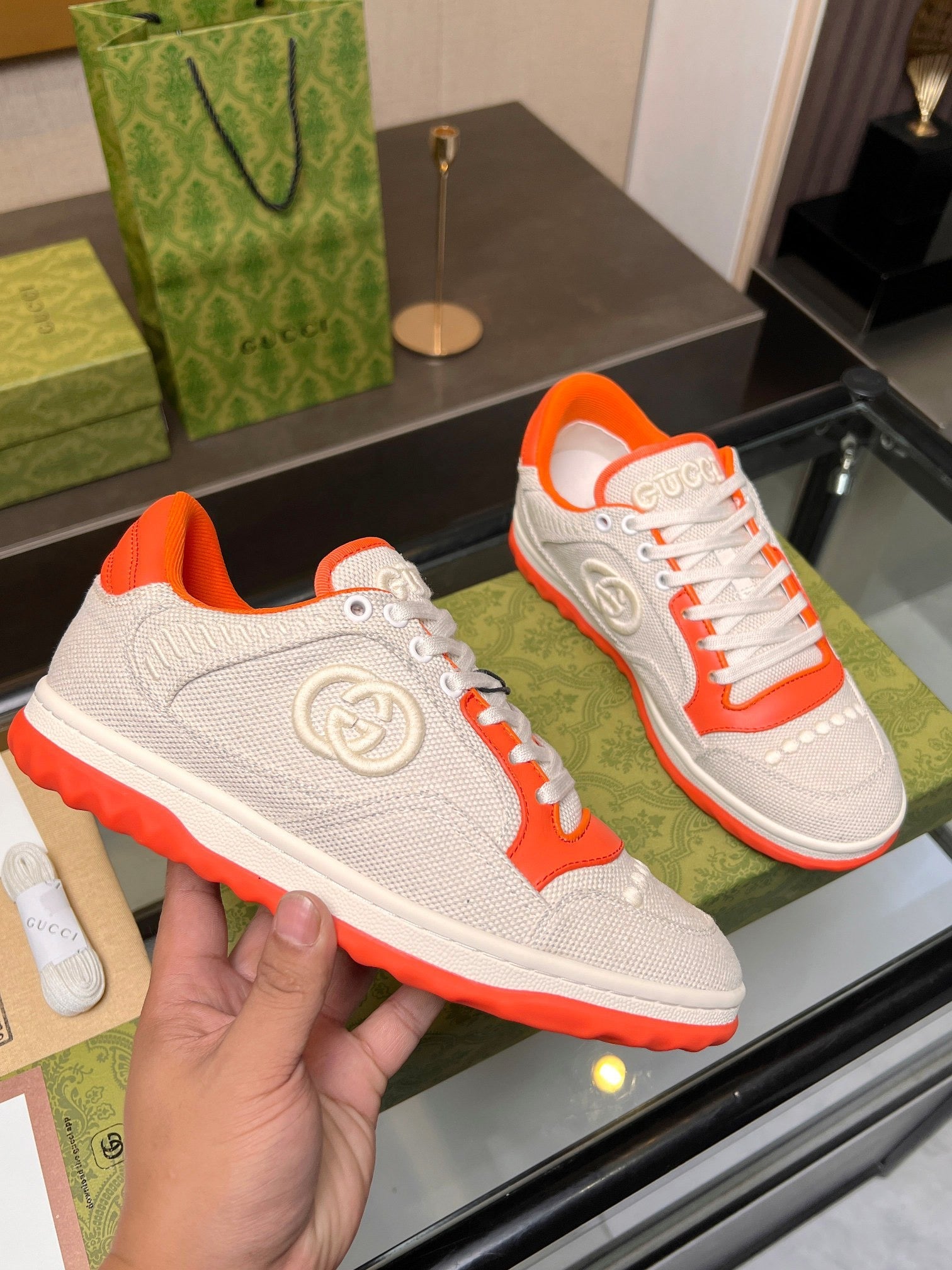 GCI Orange and White MAC80 Sneakers-042 - sneakerhillcom