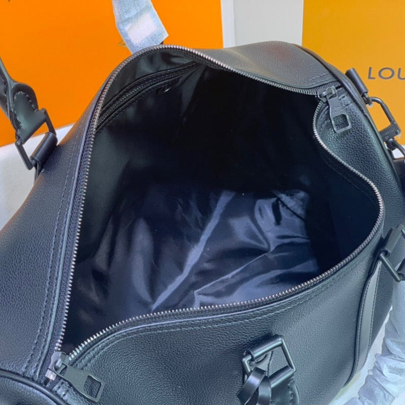 Sneakerhill - Black Epi Leather Keepall 45 Travel Bag - sneakerhillcom