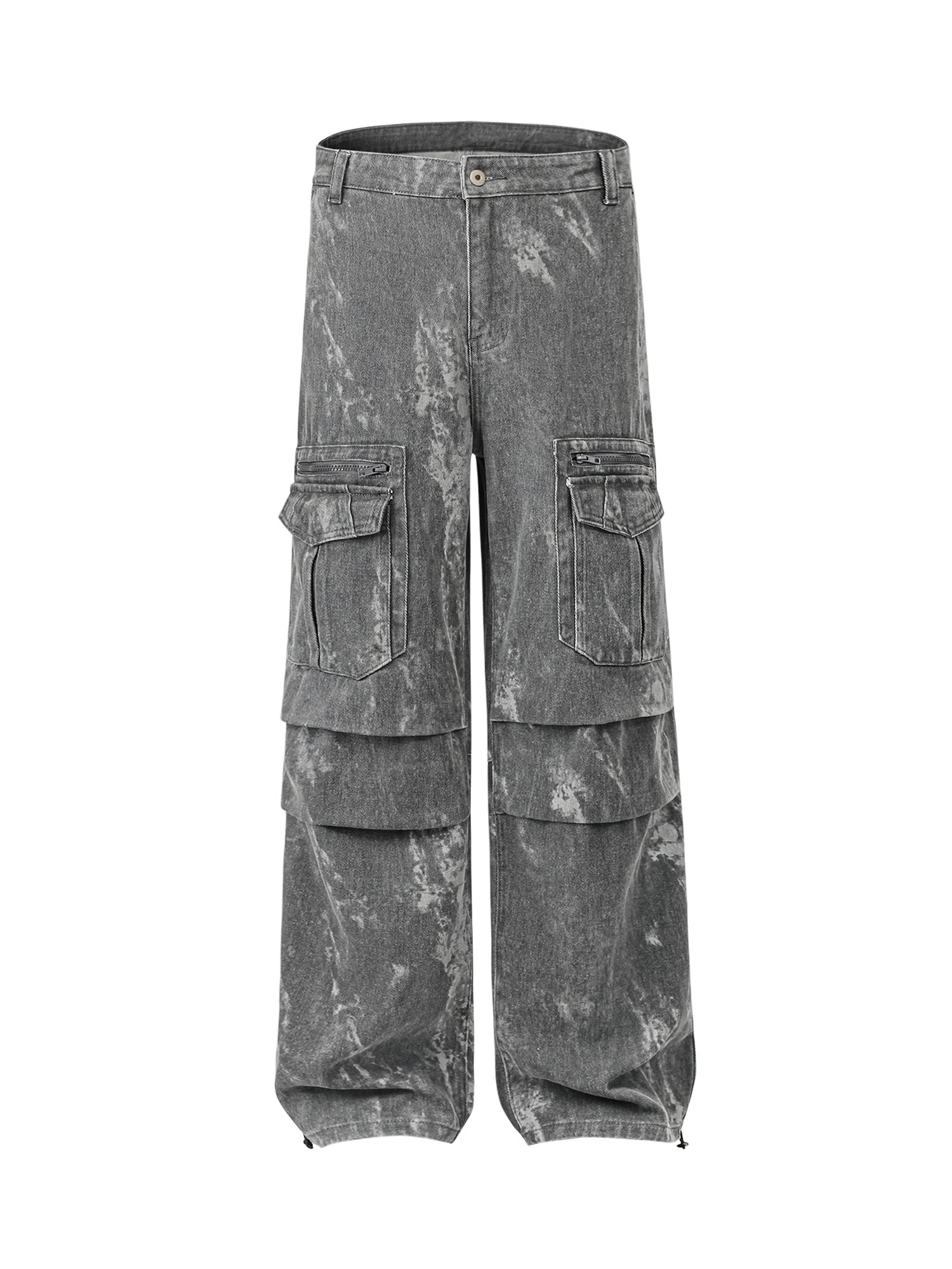 Sneakerhill High Street Hip-hop Distressed Washed Work Jeans - sneakerhillcom